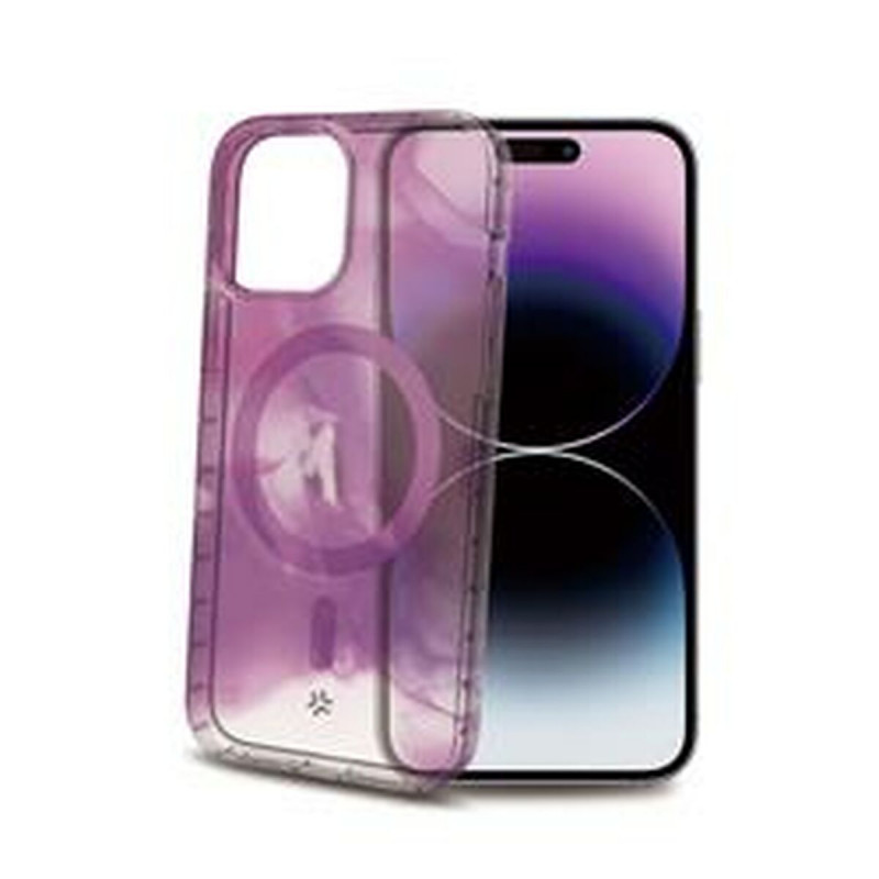 Funda para Móvil Celly iPhone 15 Pro Max Morado Transparente