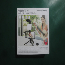 Kit Vlogging con Luz, Micrófono y Mando Plodni InnovaGoods 6 Piezas