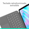 Funda para Tablet Logitech iPad Air 2024 iPad Air 2022 Gris Qwerty Español QWERTY