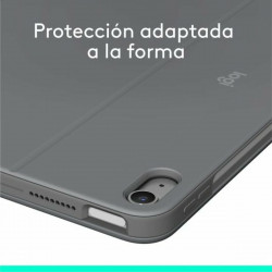 Funda para Tablet Logitech iPad Air 2024 iPad Air 2022 Gris Qwerty Español QWERTY